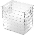 Pantry Organizer Manufacturer - 4 Pack Clear Food Baskets
