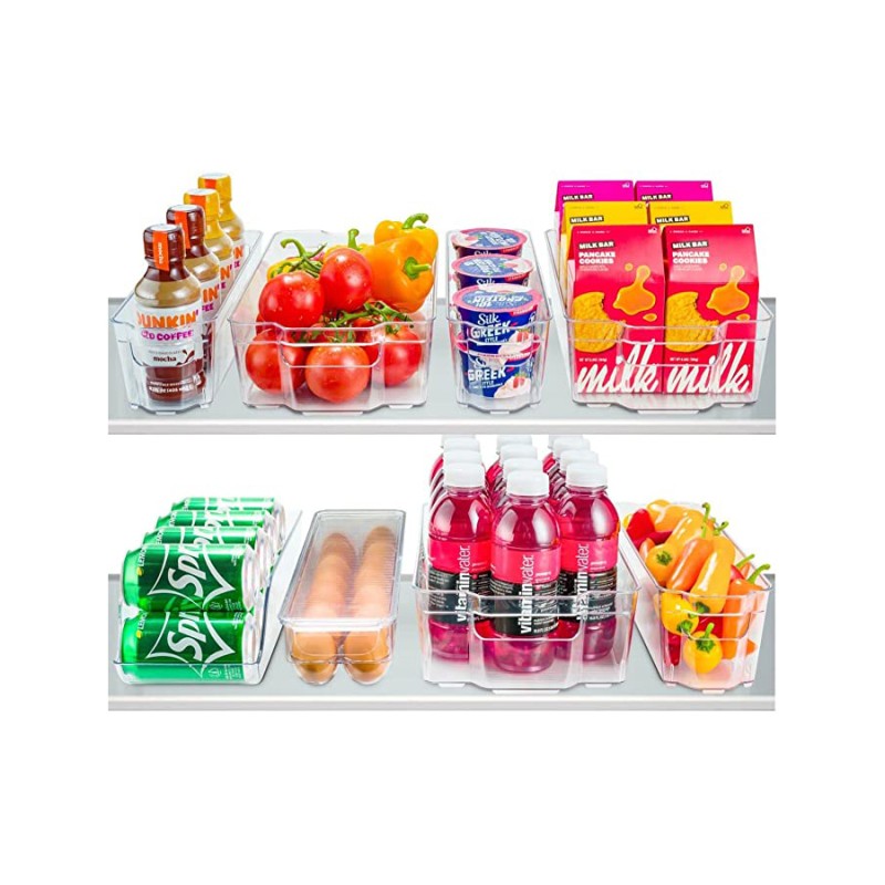 Refrigerator Organizer Supplier - 8 Pack Food Storage Baskets