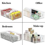 Storage Bins Factory - 4 Pack Clear Pantry Organizer