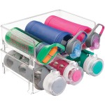 Bottle Rack Supplier - 2pcs Stackable 3 Bottle Holder