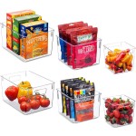 Fridge Container Supplier - Set of 6 Clear Organizer Bins