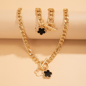 Floral Necklace Manufacturer - Pearl Chain Gold Plated Stacking