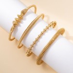 Twist Bracelet Factory - 18K Gold Plated Spiral Cuff Bangle