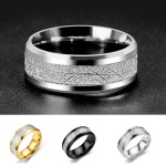 Frosted Pattern Ring Supplier - Trendy Titanium Steel Jewelry
