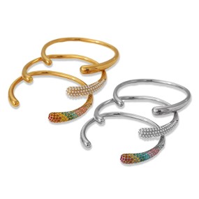 Multi-Layer Bracelet Supplier - Pearl Inlaid Open Bangle Women's