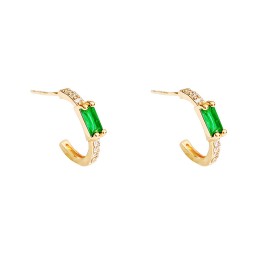 S925 Earrings Supplier - Korean Silver Needle Rhinestone Inlay