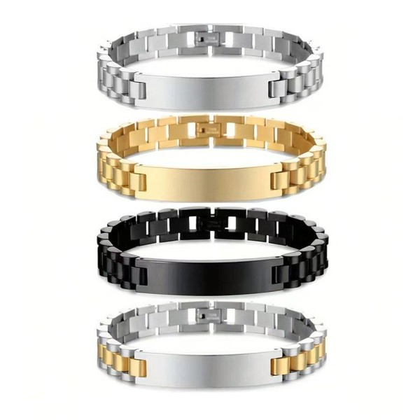 Custom Bracelet Factory - Logo Personalized Stainless Steel Men's