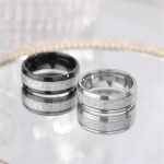 Frosted Pattern Ring Supplier - Trendy Titanium Steel Jewelry