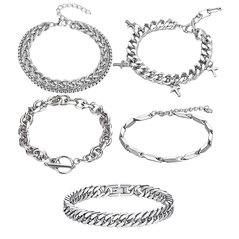 Cross Bracelet Supplier - Retro Hip Hop Cuban Chain Men's