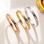 Titanium Steel Bracelet Supplier - 18K Gold Plated Rhomboid Design