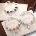 Bead Bracelet Supplier - DIY Stainless Steel Rhinestone Bangle