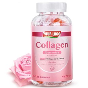 OEM Hydrolyzed Collagen Vitamin C Gummies Factory - Hair Growth Skin Brightening Beauty Product Gummy Candy