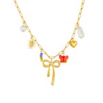 Multi Charm Factory - Bow Heart Butterfly Pendant Necklace