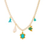 Turtle Necklace Supplier - Turquoise Fish Conch Design