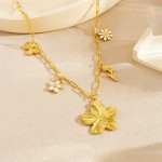 Flower Necklace Factory - Exaggerated Butterfly Charm Design