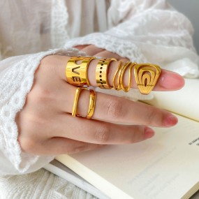 Hammered Supplier - Butterfly Open Rings Trendy Jewelry