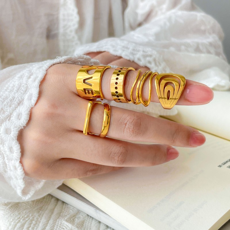 Hammered Supplier - Butterfly Open Rings Trendy Jewelry