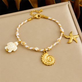 Bohemia Bracelet Supplier - Eight-pointed Star Heart Moon
