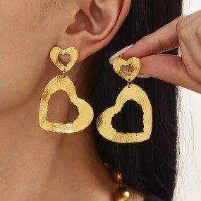 心形耳环供应商-不褪色防水珠宝