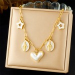Virgin Mary Necklace Manufacturer - Heart Pearl Star Charm