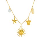 Sunface Necklace Supplier - Starfish Sea Turtle Marine Jewelry