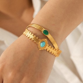 Geometric Manufacturer - Open-Ended Textured Curve Bangle