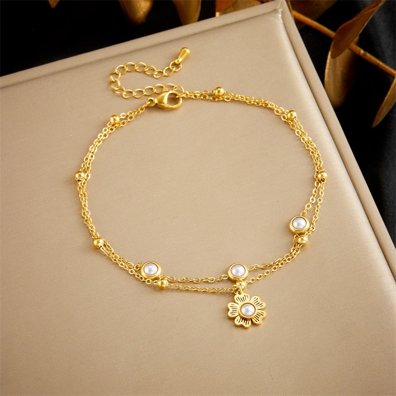 Cherry Manufacturer - Anti Tarnish Double Chain Anklet