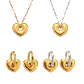 Minimalist Set Manufacturer - Drop Heart Pendant Jewelry