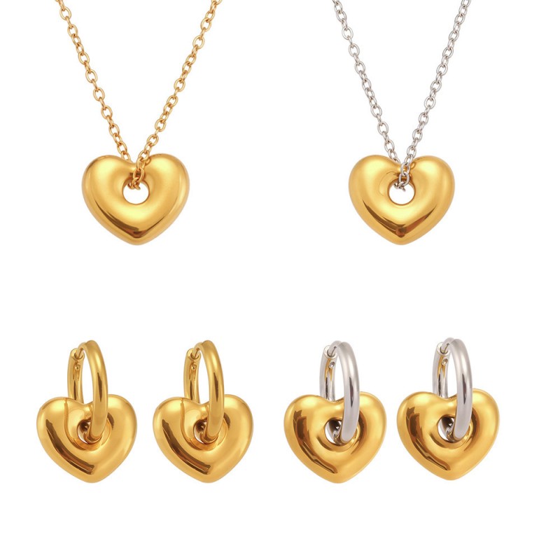Minimalist Set Manufacturer - Drop Heart Pendant Jewelry