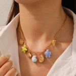 Shell Necklace Manufacturer - Sea Style Conch Starfish Charm