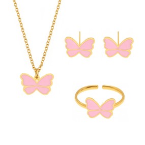 Pink Butterfly Factory - Dripping Oil Jewelry Set for Kids