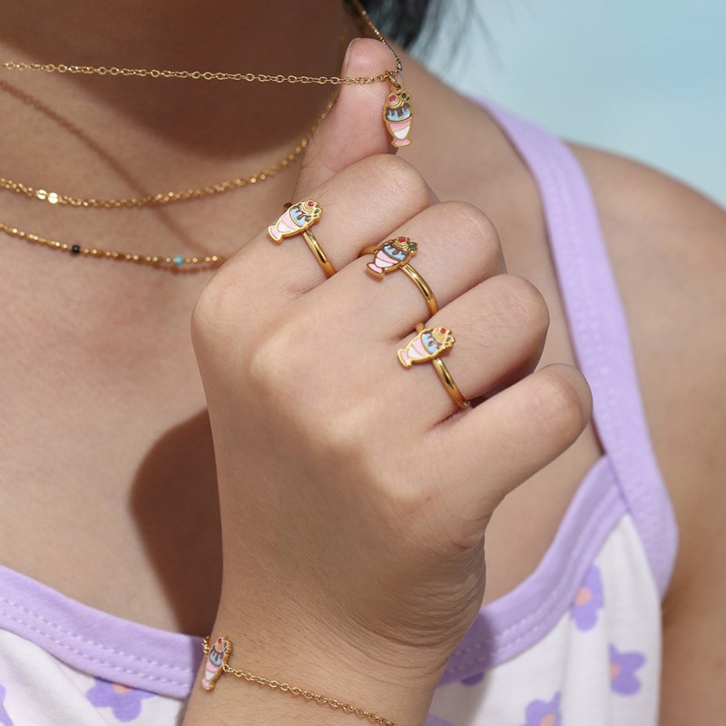 Ice Cream Set Supplier - Drip Shaped Dopamine Jewelry