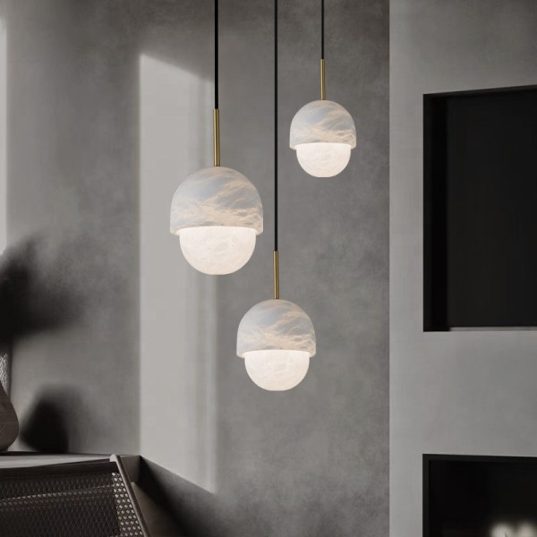 Alabaster Supplier - Symmetry Oval Marble Island Lamp