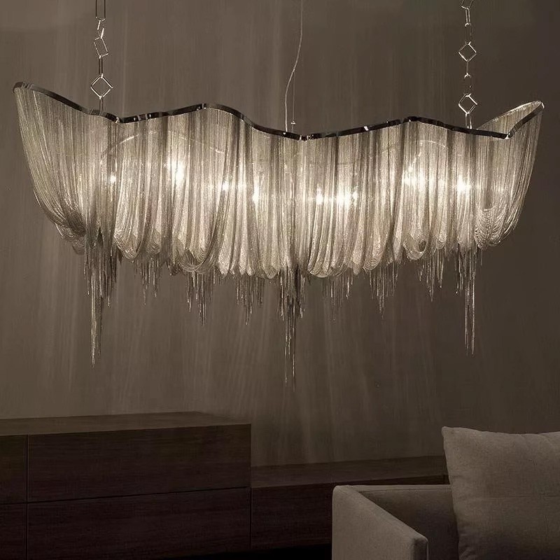 Silver Factory - Aluminum Chain Modern Chandelier