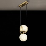 Single Head Manufacturer - Long Marble Designer Chandelier
