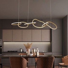 Ring Pendant Supplier - Gold Stainless Steel Ceiling Light