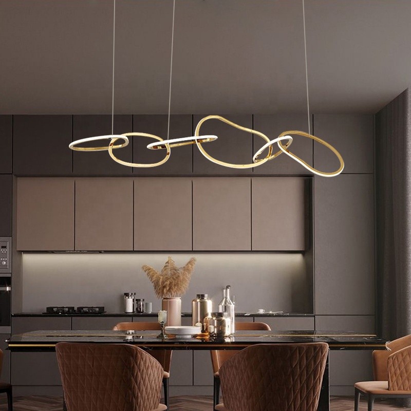 Ring Pendant Supplier - Gold Stainless Steel Ceiling Light