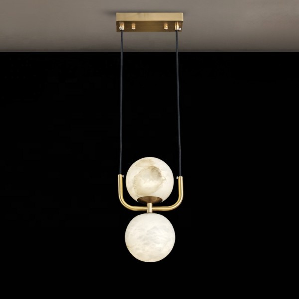 Single Head Manufacturer - Long Marble Designer Chandelier
