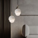 Alabaster Supplier - Symmetry Oval Marble Island Lamp