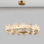 Linear Pendant Factory - Marble Alabaster Dining Room