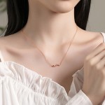 925银项链供应商 - 无尽爱意心形锆石镀金女性