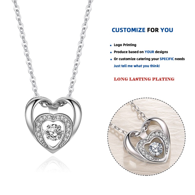 Double Heart Necklace Manufacturer - Forever Love Heart Shaped Infinity Jewelry Gift