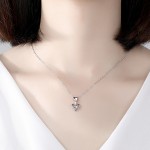 S925银锁骨链工厂 - 铑镀层锆石母亲节订婚