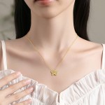 蝴蝶吊坠项链供应商 - 锆石水晶时尚女式链条饰品