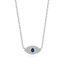 925 Sterling Silver Evil Eye Necklace Supplier - Full Pave CZ Diamond Lucky Pendant