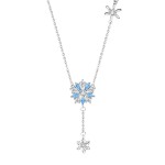 925银项链工厂 - 雪花造型吊坠圣诞女性礼品