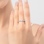 925银邪恶之眼戒指供应商 - 蓝色密镶锆石女性精致饰品礼品