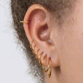 925 Sterling Silver Hoop Earrings Manufacturer - Hip Hop Big Hoop 18k Gold Plated