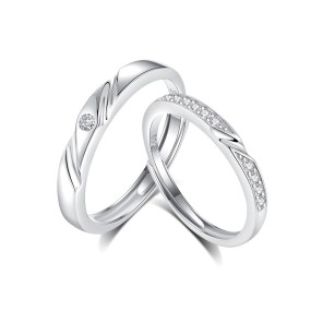 925 Sterling Silver Zircon Rings Factory - Rhodium Plated Classic Wedding Engagement