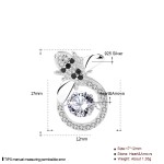 925银吊坠供应商 - 舞动立方氧化锆蜜蜂精致饰品